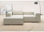 Ecksofa HOME AFFAIRE "Watertown, kompakte L-Form, 246 cm breite für kleinere Räume", beige (nature), B:246cm H:68cm T:171cm, 100% Polyester, Sofas, Ecksofa, modernes Ecksofa mit Feincordbezug, platzsparend & bequem