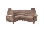 Livetastic , Hellbraun , Textil , Buche , Uni , L-Form , 237x186 cm , Made in EU , seitenverkehrt erhältlich, Rücken echt, Herz-Waage-Funktion, USB-C-Anschluss ,
