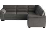 Ecksofa SIT & MORE "Montego L-Form, B: 256 cm, große Stoffauswahl, Komfort Sitzhöhe 46cm", grau (anthrazit), B:255cm H:88cm T:225cm, 100% Polyester, Sofas, Ecksofa, wahlweise mit Schlaffunktion und Schubkasten