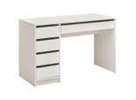 Mid.you Schreibtisch, Weiß, Holzwerkstoff, 5 Schublade(n) Schubladen, rechteckig, 120x76x55 cm, Arbeitszimmer, Schreibtische, Bürotische
