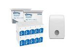 Sparset Kleenex® Falthandtücher Ultra Interfold 6789, 2 x 2790 Blatt + 1 x Kimberly-Clark® Handtuchspender Aquarius 6945 gratis