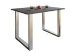 Mid.you , Anthrazit, Silberfarben , Metall, Holzwerkstoff , rechteckig , 80x76x140 cm ,