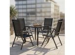 Gardenson , Schwarz , Metall , Stuhl klappbar ,