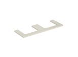 Geberit One Waschtisch-Platte 505286004 135 x 3 x 47 cm, sand-grau/lackiert hochglänzend, Ausschnitt zweifach