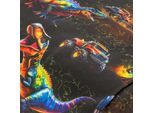 Baumwoll-Jersey "Dinos & Monstertrucks" mit Elasthan, schwarz-color