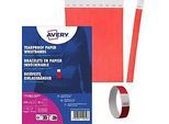 Avery Zweckform TYVRD-50 Einlassbänder 19 x 256 mm, rot, Tyvek, nummeriert, 500 Stück