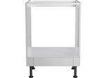 Herdumbauschrank OPTIFIT "Ahus", grau (hellgrau matt, hellgrau), B:60cm H:87cm T:58,4cm, Schränke, Herdumbauschrank, Breite 60 cm