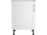 Spülenschrank OPTIFIT "Ahus", braun (weiß matt, wildeiche nachbildung), B:60cm H:87cm T:58,4cm, Schränke, Spülenschrank, Breite 60 cm