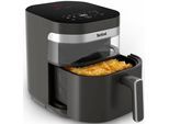 TEFAL Heißluftfritteuse "Easy Fry Infrared, ideal für 6-8 Personen, Infrarot-Technologie", schwarz (dunkelgrau), B:27,9cm H:31,3cm T:42,1cm, Fritteusen, 8 Programme, Sichtfenster, doppelte Heizelemente, EY832H, Heißluftfritteuse