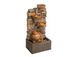 Teamson Home Gartenbrunnen, Braun, Kunststoff, 34.75x72.39x25.73 cm, Gartenzubehör, Gartendeko