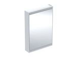 Geberit One Spiegelschrank 505811002 60x90x15cm, mit ComfortLight, 1 Tür, Anschlag rechts, weiß/Aluminium pulverbeschichtet