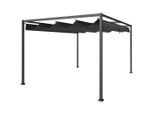 Outsunny Pergola, Schwarz, Metall, 213x221x298 cm, Sonnenschutz & Sichtschutz, Pavillons & Pergolas, Pergolas