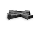 Masseno Ecksofa, Grau, Metall, 4-Sitzer, L-Form,L-Form, 253x190 cm, Wohnzimmer, Sofas & Couches, Wohnlandschaften, Ecksofas
