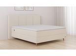 BRUNO Boxspringbett Premium 200x200cm in Beige | Matratzen-Härtegrad: Links H3 / Rechts H3 | mehrfach ausgezeichnet in Design & Qualität