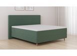 BRUNO Boxspringbett Premium 180x200cm in Grün | Matratzen-Härtegrad: Links H2 / Rechts H2 | mehrfach ausgezeichnet in Design & Qualität