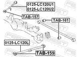 FEBEST Lenker, Radaufhängung 0125lc120l Hinterachse oben für TOYOTA