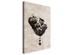 artgeist , Beige, Schwarz , Textil, Holzwerkstoff , rechteckig , 40x60x1.2 cm , Keilrahmen ,