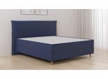 BRUNO Boxspringbett Premium 240x200cm in Blau | Matratzen-Härtegrad: Links H2 / Rechts H3 | mehrfach ausgezeichnet in Design & Qualität