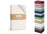 Spannbettlaken OTTO HOME "Cremona, Basic & Premium Qualität mit Elasthan", weiß (wollweiß), B:90cm L:200cm, Jersey (145 g/m²), Obermaterial: 96% Baumwolle, 4% Elasthan, Bettlaken, Spannbettlaken, Bettlaken für Matratzen von 20-25 cm Höhe, 96% Baumwolle & 4% Elasthan