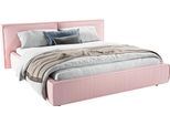 Polsterbett HOME AFFAIRE "Adrina mit Biesenoptik, Feincord und Luxus-Microfaser", rosa (rosé), B:222cm H:91cm L:250cm, 100% Polyester, Betten, Polsterbett, bis 280kg, auch in Überlänge 220 cm, 4 Breiten bis 200cm