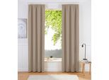Vorhang OTTO HOME "SOLA" Gr. 4, grau (taupe), B:130cm H:245cm, Polyester, Polyester, Gardinen, Vorhang, Breite:130 cm, 1 Schal, einfarbig, Verdunkelung, Topseller
