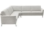 Ecksofa HOME AFFAIRE "Solvaro, optional motorischer Sitzvorzug, Breite 283 cm", grau (silber), B:283cm H:85cm T:263cm, 76% Polyacryl, 24% Polyester, Sofas, Ecksofa, Saugroboter-tauglich, hochwertige Details & sorgfältige Verarbeitung