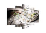 artgeist , Braun, Weiß , Textil, Holzwerkstoff , rechteckig , 200x100x1.2 cm , Keilrahmen ,
