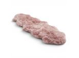 Echte schapenvacht Rosa Roze Dubbele Natuurlijke Fluffy Silky Zachte Echte Wollen Tapijt