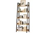 Bücherregal,, Braun, Holzwerkstoff, 63x158x30 cm, Wohnzimmer, Regale, Bücherregale