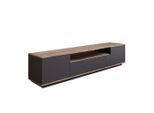 Calicosy Tv-Möbel, Grau, Eiche Artisan, Holz, Rechteckig, 44.5x44.6x180 cm, Wohnzimmer, Wohnwände, Lowboards, Lowboards stehend
