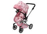 Kombi-Puppenwagen CHIC2000 "Mika", rosa (flowers rosa), Puppenwagen, KinderB:41cm H:82cm T:73cm, Kunststoff, Metall, Stoff, Kombi-Puppenwagen, mit schwenkbaren Vorderrädern, B:41cm H:82cm T:73cm