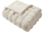 Wohndecke OTTO HOME "Briee Premium", beige (creme), B:150cm L:200cm, Polyester, Wohndecken, Wohndecke, Decke mit Fell-Optik, bubble, unifarben, hochwertige Qualität 550g/m²