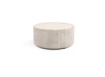 Masseno Couchtisch, Ecru, Textil, Rund, 89x42x89 cm, Wohnzimmer, Wohnzimmertische, Couchtische