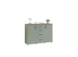 Mid.you Kommode, Eiche, Salbeigrün, Kunststoff, 2 Fächer, 4 Schublade(n) Schubladen, 120x84x35 cm, Typenauswahl, Wohnzimmer, Kommoden & Sideboards, Kommoden