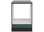 Optifit Herdumbauschrank, Akazie, Dunkelgrün, Holzwerkstoff, einzeln stellbar, 60x84.8x60 cm, DIN EN ISO 14001, DIN EN ISO 50001, DIN EN ISO 9001, Küchen, Küchenmöbel, Küchenschränke, Geräteumbauschränke