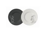 Villeroy & Boch Frühstückstellerset Manufacture Rock Mickey, Schwarz, Weiß, Keramik, 2-teilig, Maus, rund, 2 cm, Essen & Trinken, Geschirr, Teller, Kuchenteller
