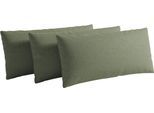 Sofakissen SIT & MORE "Vanity, 2er-Set, B: 60 cm", grün (olive), B:60cm H:30cm T:12cm, Stoff, Polsterauflagen, Sofakissen
