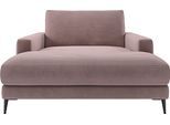 Chaiselongue HOME AFFAIRE "Downtown Loungemöbel zum Relaxen, B/T/H: 132/170/84 cm", rosa (rosé), B:132cm H:84cm T:170cm, 88% Polyester, 12% Polyacryl, Sofas, Chaiselongue, auch in Bouclé, Cord und Easy care - leicht mir Wasser zu reinigen