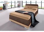 Polsterbett MAINTAL "LAGO wahlweise mit Matratze & Bettkasten, Bezug: Microvelours", braun (cappuccino, braun), B:127cm H:91cm L:211cm, Bezug Bett: 100% Polyester;Bezug Matratze: 100% Polyester, Betten, Polsterbett, in verschiedenen Größen und Farben erhältlich