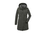 Parka KILLTEC "KOW 165 WMN PRK", Damen, Gr. 36, grün (graugrün), Obermaterial: 100% Polyester.Futter: 100% Polyester.Füllung: 100% Polyester, Jacken Parka, Wasser- und winddichter Parka mit Teddyfleece und abnehmbarer Kapuze