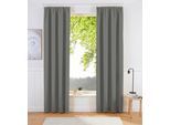Vorhang OTTO HOME "SOLA" Gr. 1, grau, B:130cm H:145cm, Polyester, Polyester, Gardinen, Vorhang, Breite:130 cm, 1 Schal, einfarbig, Verdunkelung
