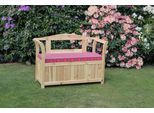 Gartenbank PROMADINO, braun, B:130cm H:93cm T:50cm, Massivholz, Sitzbänke, Gartenbank