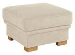 Hocker OTTO HOME "Amrum", beige (creme), B:73cm H:46cm T:73cm, Struktur Blume (100% Polyester);Jacquard ( 100% Polyester );Chenille (90% Polyester, 10% Polyacryl), Hocker, Hocker, mit Federkern