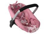 Puppen Autositz CHIC2000 "mit Adapter", rosa (flowers rosa), Puppenausstattungen, KinderB:30cm H:35cm T:30cm, Kunststoff, Polyester, Stahl, Puppen Autositz, passend für Puppenwagen Mika, Nele, Jara, Linus und Linus Duo, B:30cm H:35cm T:30cm