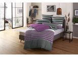 Bettwäsche OTTO HOME "Majoran", lila (beere), B/L: 200cm x 200cm, 1 Stk., 2 Stk., Linon, B/L: 80cm x 80cm & 80cm x 80cm, 3, Linon, Obermaterial: 100% Baumwolle, Bettwäsche, Bettwäsche, gestreifte Bettwäsche in 4 Qualitäten, Marke H.I.S by OTTO home