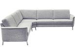 Ecksofa HOME AFFAIRE "Solvaro, optional motorischer Sitzvorzug, Breite 283 cm", grau (navy), B:283cm H:85cm T:263cm, 76% Polyacryl, 24% Polyester, Sofas, Ecksofa, Saugroboter-tauglich, hochwertige Details & sorgfältige Verarbeitung
