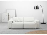 2,5-Sitzer HOME AFFAIRE "Glimminge auch in Breitcord, Feincord + Easy care-Bezug", weiß, B:214cm H:71cm T:101cm, 100% Polyester, Sofas, 2 5-Sitzer, besondere Kedernähte, Zierkissen