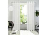 Gardine OTTO HOME "Marric" Gr. 4, beige, B:135cm H:245cm, Polyester, Gardinen, Gardine, halbtransparent, Leinenoptik mit Streifen, verschiedene Größen
