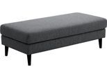 Hocker OTTO HOME "Rekvik", grau (anthrazit), B:133cm H:42cm T:63cm, Hocker, Hocker, XXL-Hocker, mit Massivholzfüßen, passend zur Rekvik-Serie
