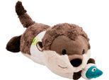 Kuscheltier NICI "Winter, Otter Ophelio mit Fisch 35cm liegend", braun, Plüschfiguren, KinderH:15cm, Plüsch, Polyester, Kuscheltier, H:15cm